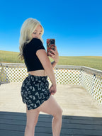 BLACK BRANDED SHORTS